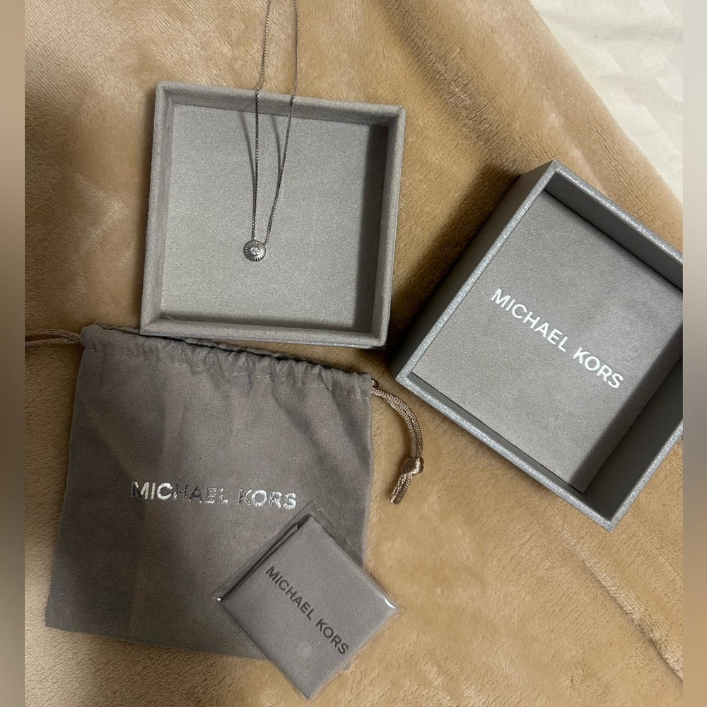 Michael Kors Necklace with Silver Pendant, great gift